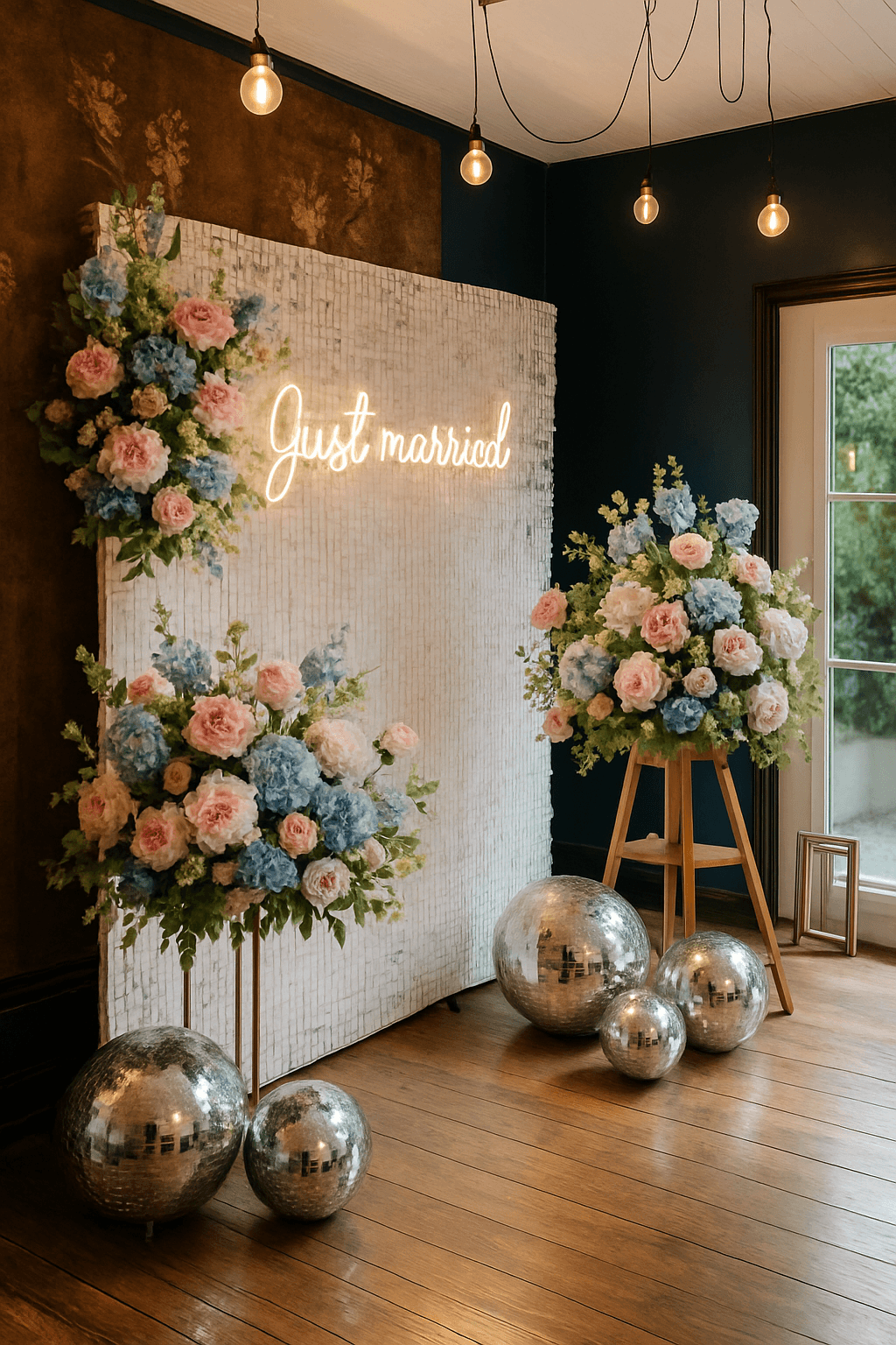 Photo backdrop, wedding venue in Lapland