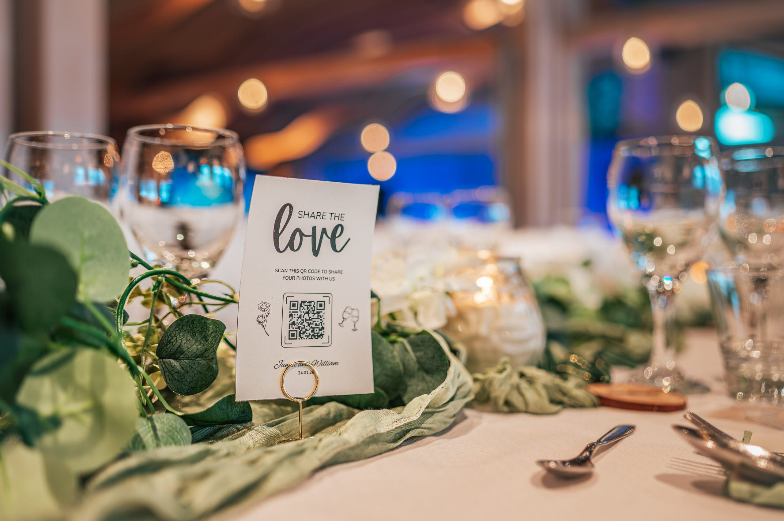 Custom wedding table decor
