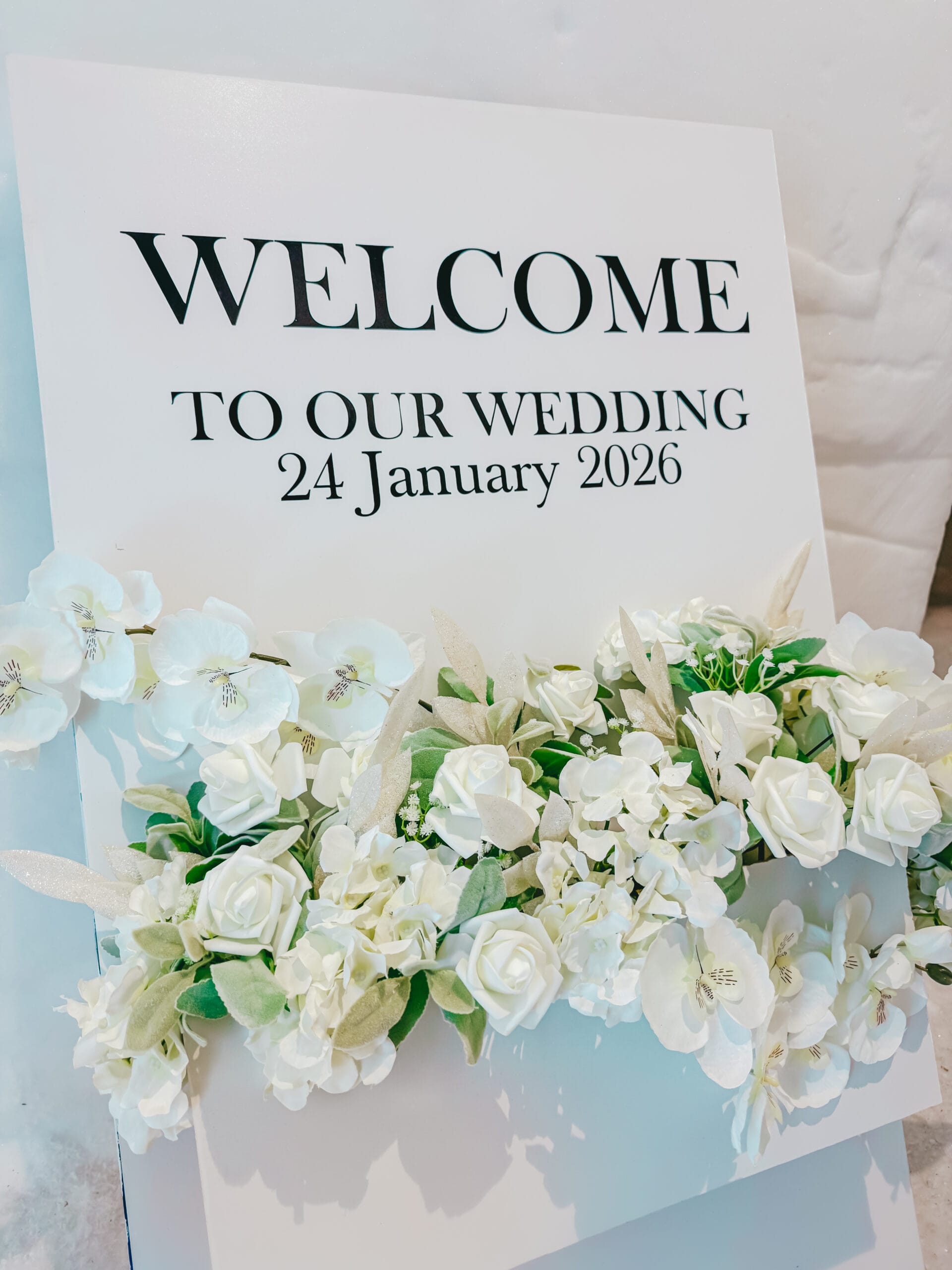 Welcome to our wedding sign Laplland Rovaniemi Weddings