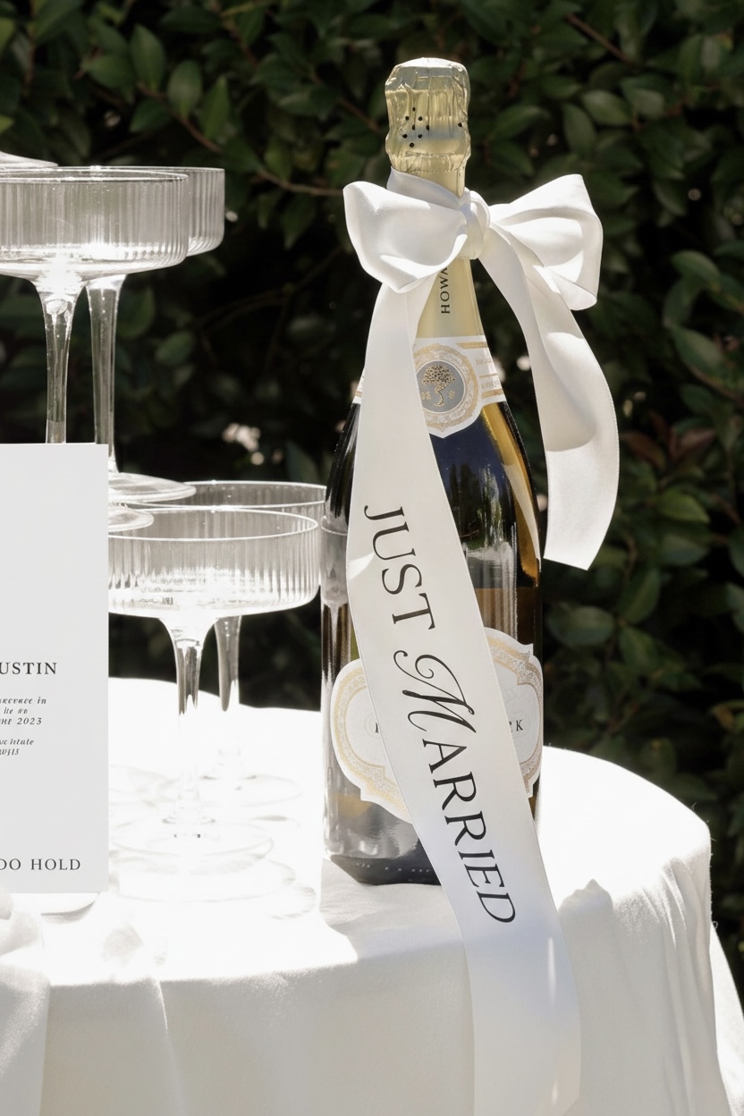 Custom champagne bottle design