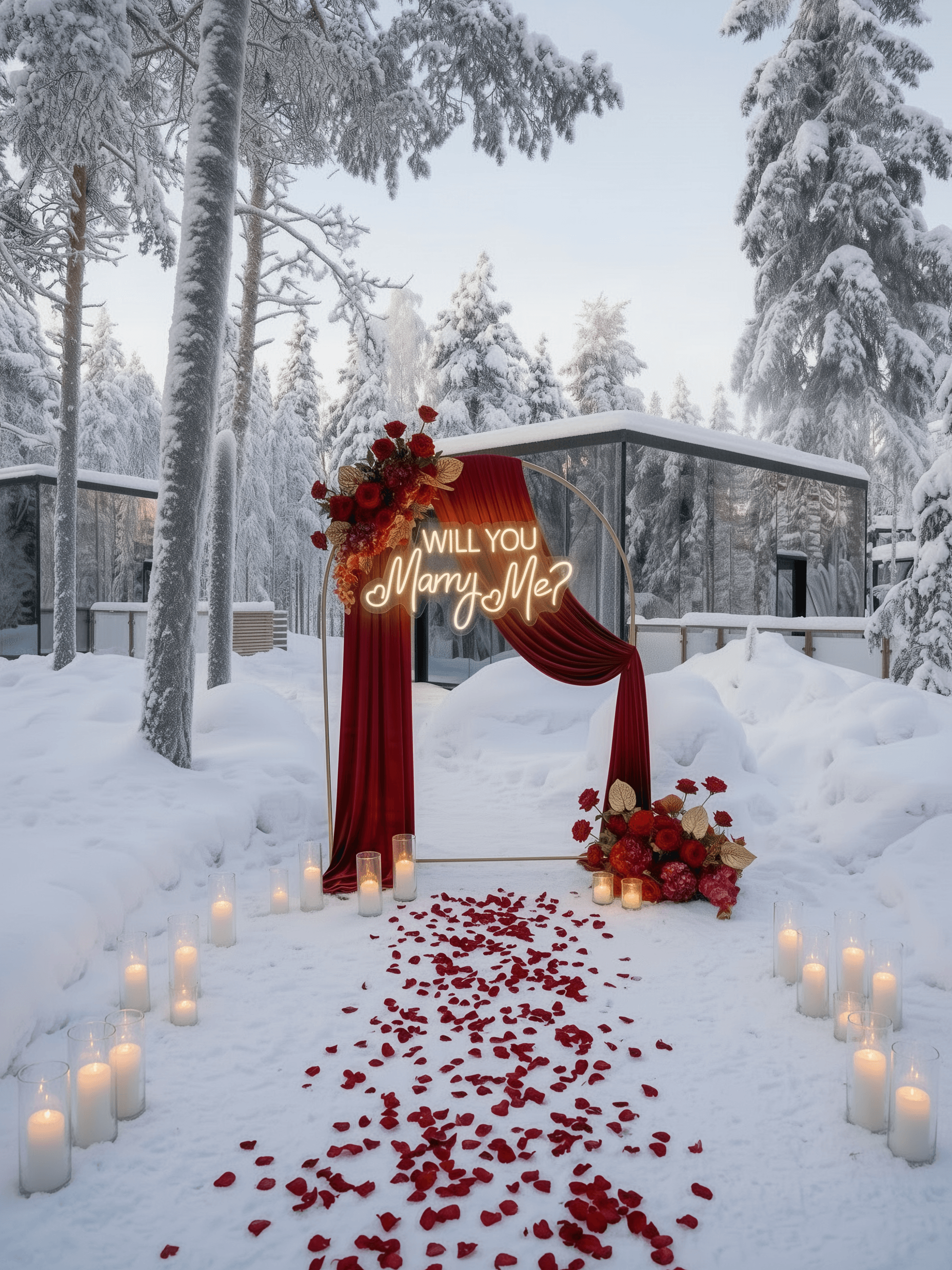 Proposal in Lapland by Rovamiemi Weddings